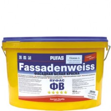 ПУФАС FASSADENWEISS (D) краска фасадная белая морозостойкая (10л=14,7кг) Россия